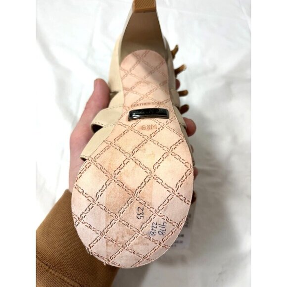 L.A.M.B Gwen Stefani LAMB DAVIN Natural Leather Strappy Pumps Size 6.5 - Picture 13 of 16